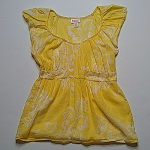 Mossimo Supply Co Floral Cap Sleeve Pleated Too